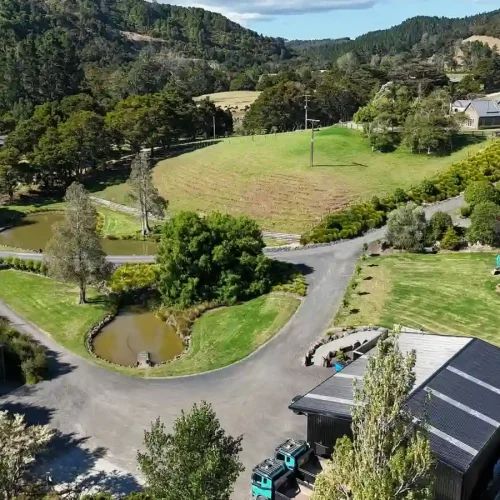 Drone overview, rural lifestyle block site prep, Waitoki