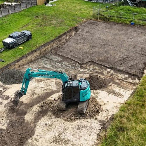 Tight access site cut, residential new build